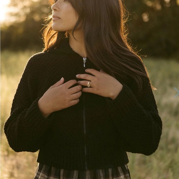 Harly Jae Meadow Zip Cardigan XS Black,New Products : American Fashion Style Bags On Sale